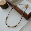 Simple Style Geometric Natural Stone Tiger Eye Pendant Necklace In Bulk