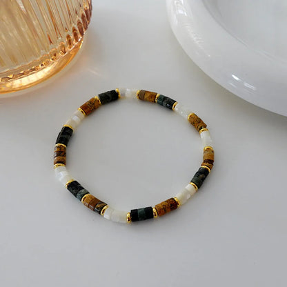 Simple Style Geometric Natural Stone Tiger Eye Pendant Necklace In Bulk