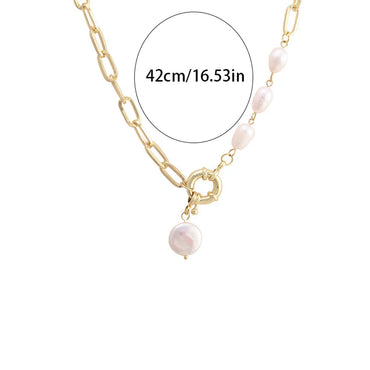 Simple Style Geometric Pearl Alloy Pearl Wholesale Necklace