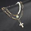 Simple Style Geometric Pearl Alloy Pearl Wholesale Necklace