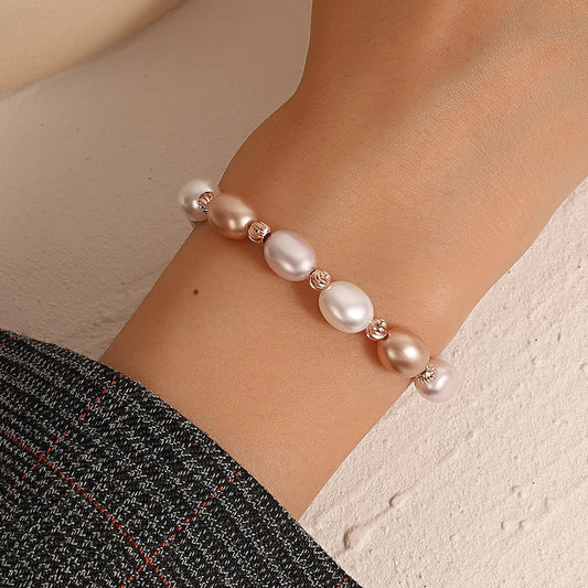 Simple Style Geometric Pearl Bracelets 1 Piece