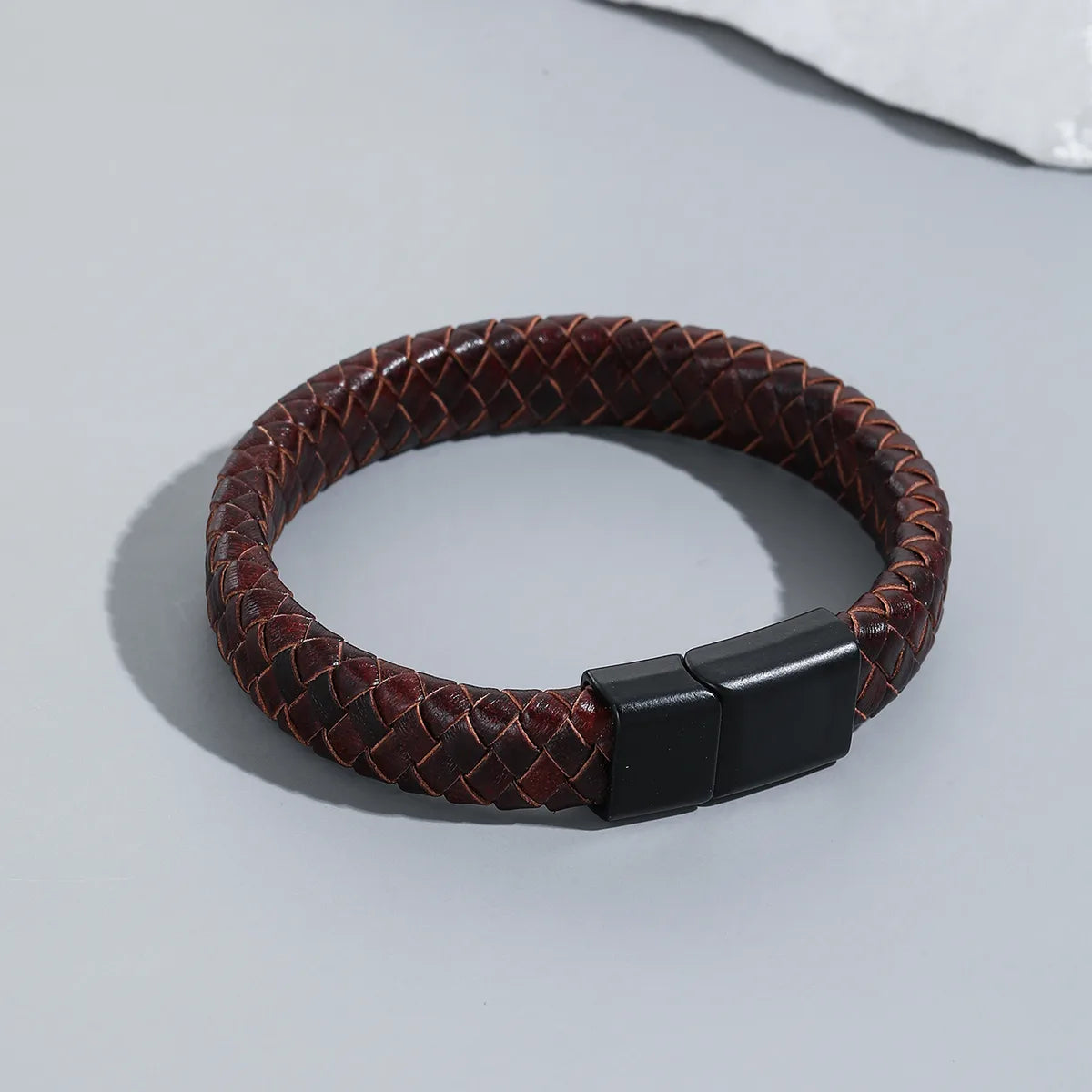 Simple Style Geometric Pu Leather Men'S Bracelets