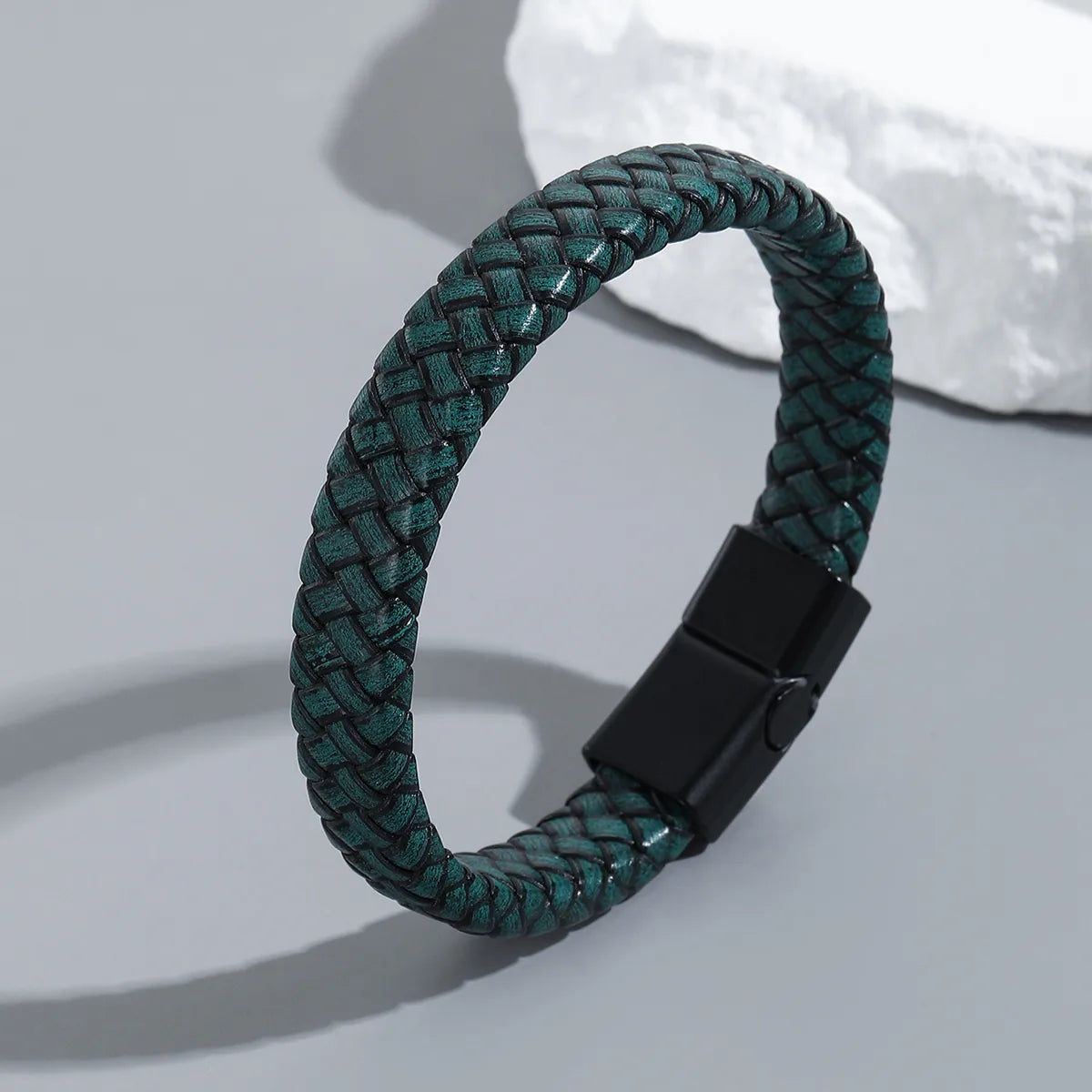 Simple Style Geometric Pu Leather Men'S Bracelets