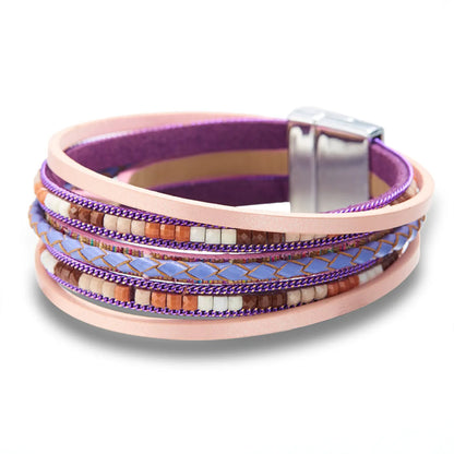 Simple Style Geometric Pu Leather Women's Bracelets