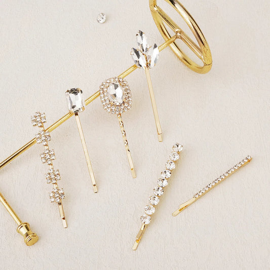 Simple Style Geometric Rhinestone Plating Hair Clip 1 Set