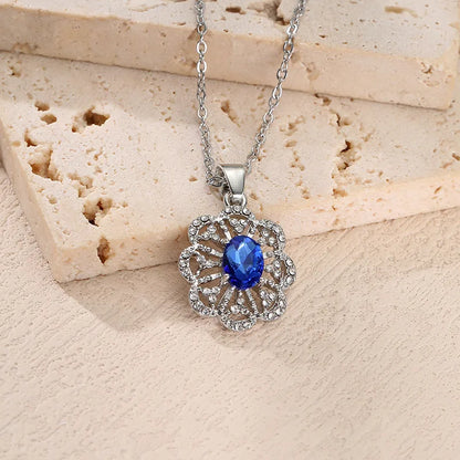 Simple Style Geometric Rhinestones Zinc Alloy Wholesale Pendant Necklace