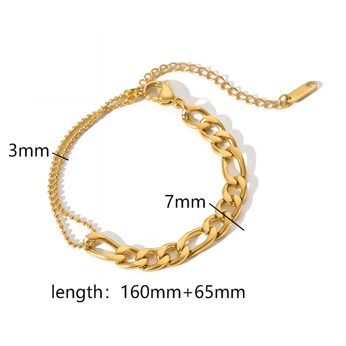 Simple Style Geometric Solid Color 304 Stainless Steel Bracelets In Bulk