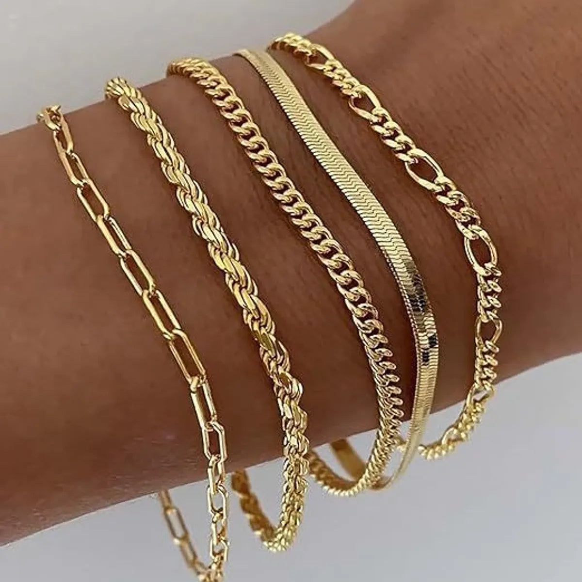 Simple Style Geometric Solid Color 304 Stainless Steel Bracelets In Bulk