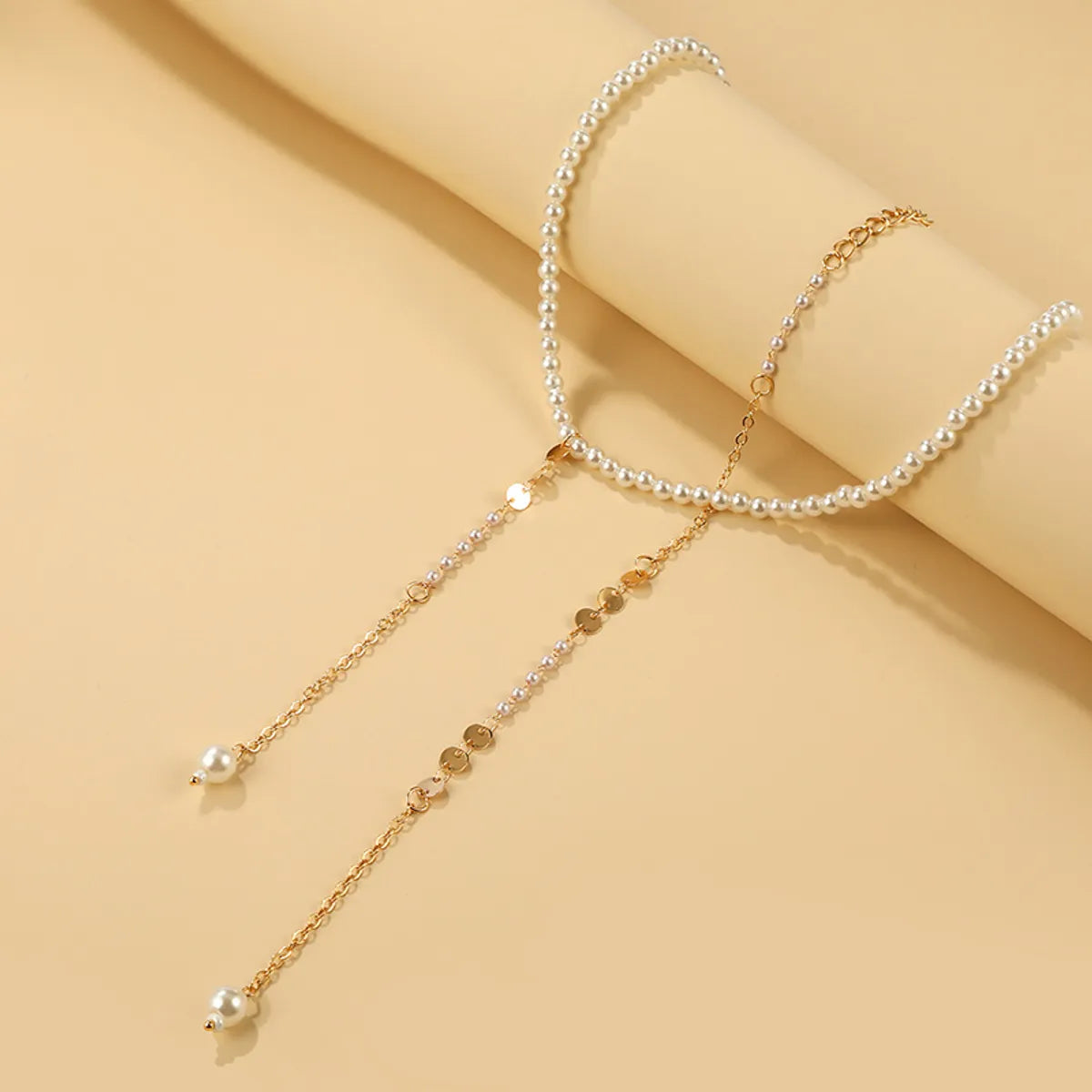 Simple Style Geometric Solid Color Alloy Plating Necklace