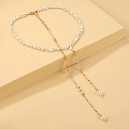 Simple Style Geometric Solid Color Alloy Plating Necklace