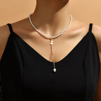 Simple Style Geometric Solid Color Alloy Plating Necklace