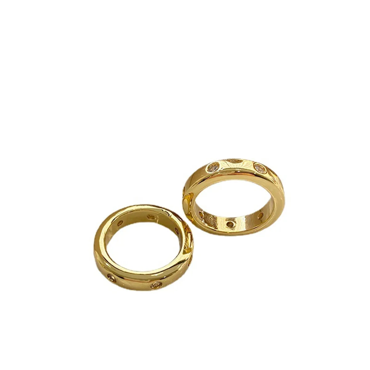 Simple Style Geometric Solid Color Copper Plating Rings