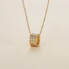 Simple Style Geometric Solid Color Copper Zircon Pendant Necklace In Bulk