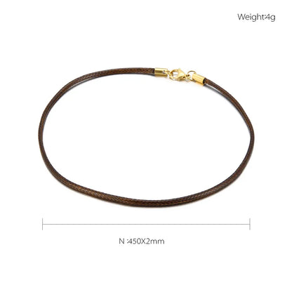 Simple Style Geometric Solid Color Leather Rope Women'S Necklace