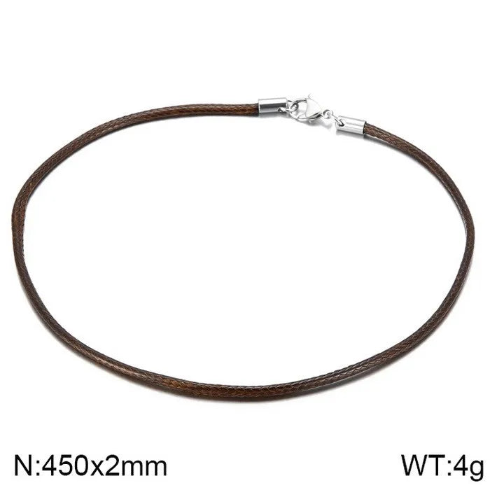 Simple Style Geometric Solid Color Leather Rope Women'S Necklace