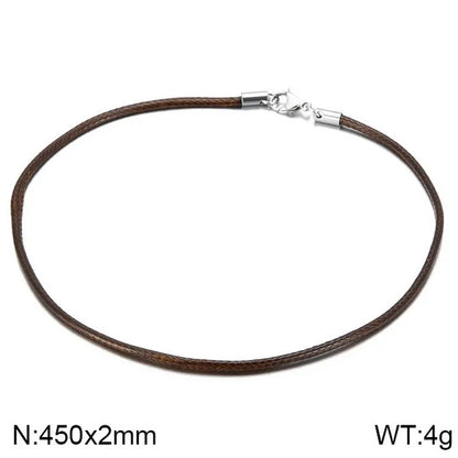 Simple Style Geometric Solid Color Leather Rope Women'S Necklace