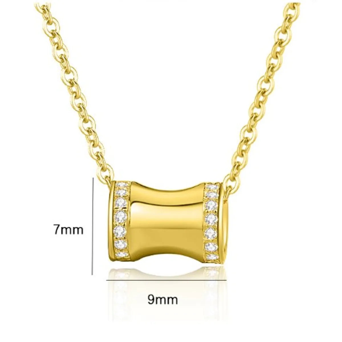 Simple Style Geometric Solid Color Sterling Silver Plating Pendant Necklace