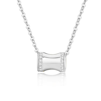 Simple Style Geometric Solid Color Sterling Silver Plating Pendant Necklace