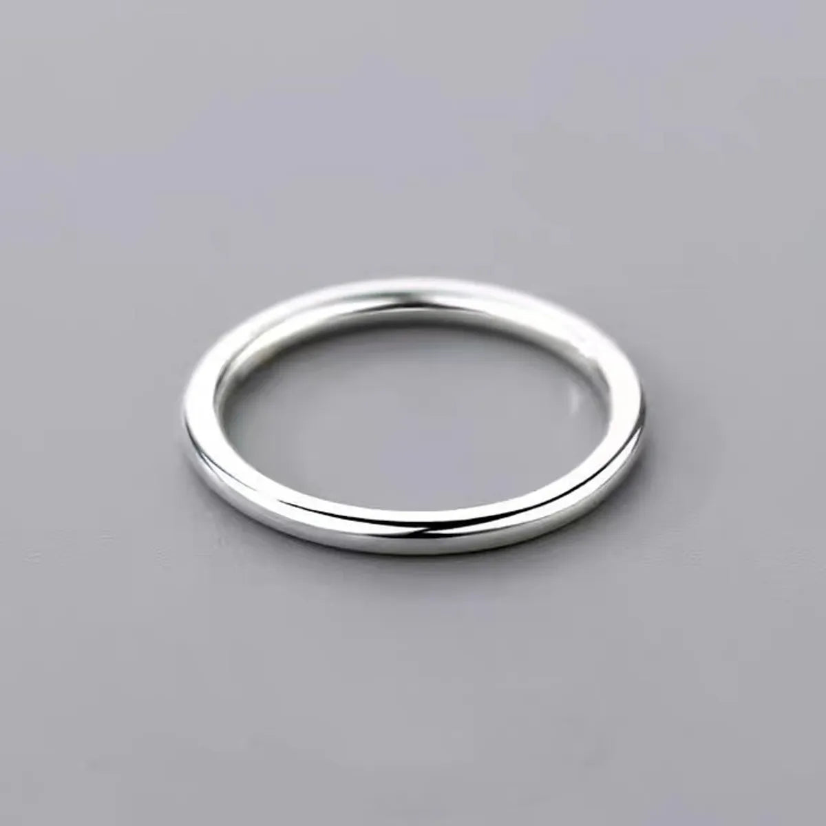 Simple Style Geometric Solid Color Sterling Silver Rings