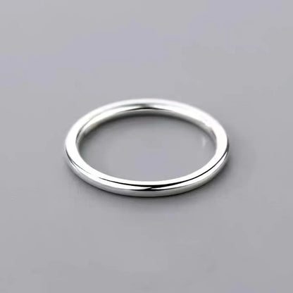 Simple Style Geometric Solid Color Sterling Silver Rings