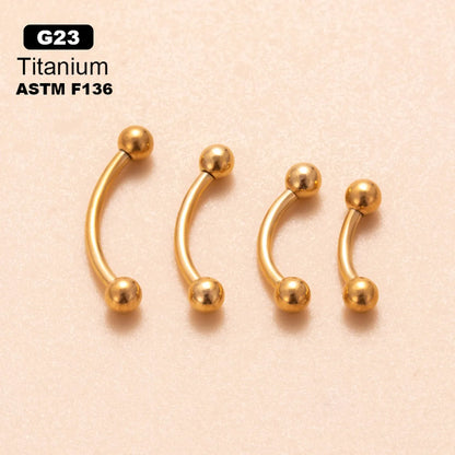 Simple Style Geometric Solid Color Titanium Alloy 18k Gold Plated Ear Studs In Bulk