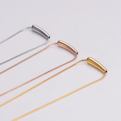 Simple Style Geometric Stainless Steel 18k Gold Plated Pendant Necklace