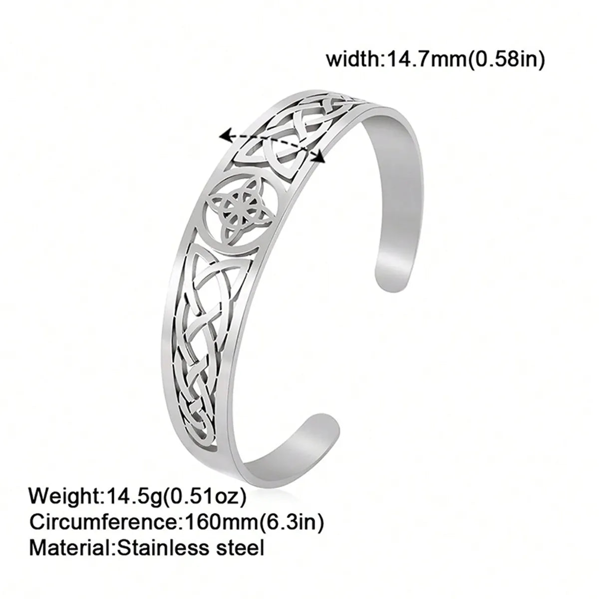 Simple Style Geometric Stainless Steel Bangle