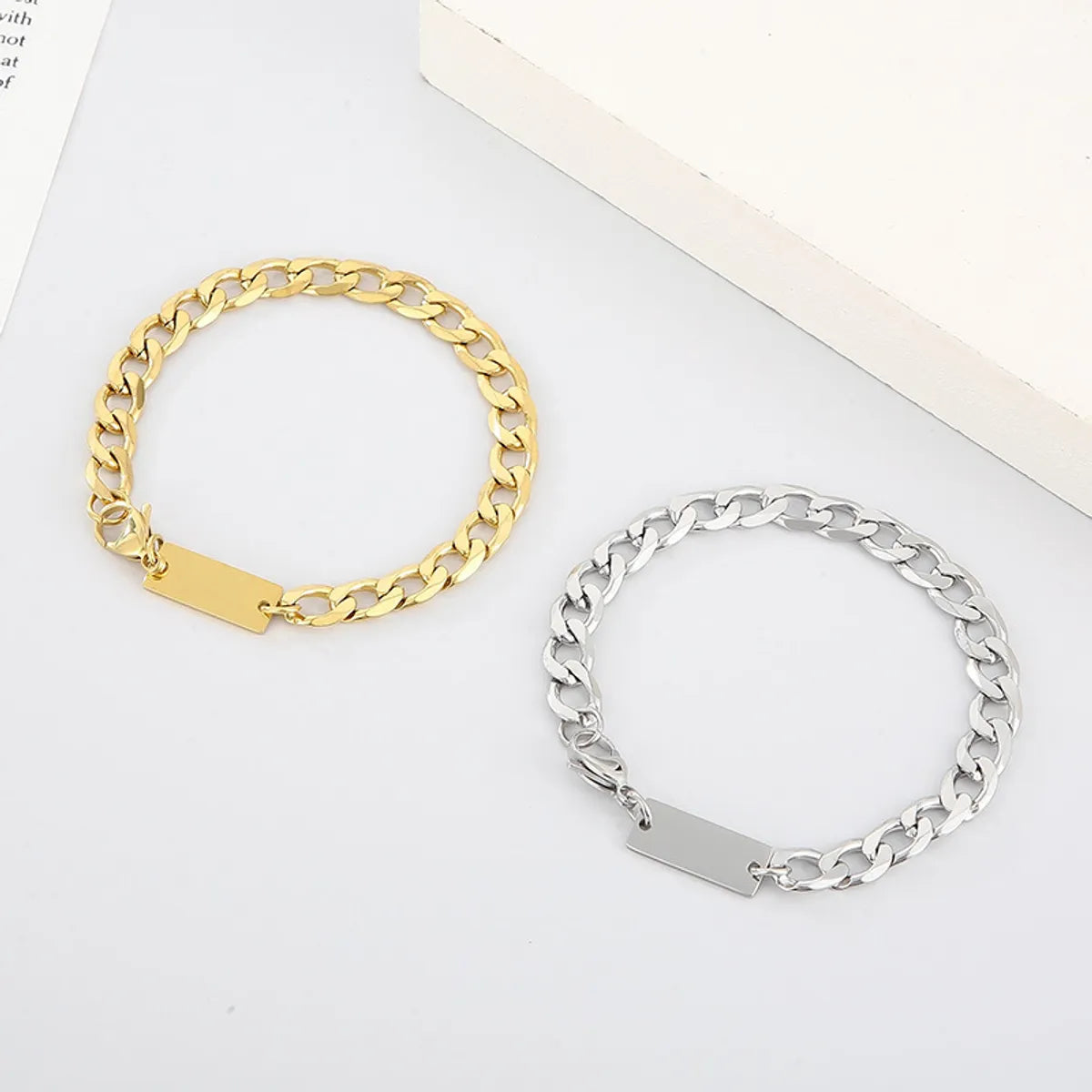 Simple Style Geometric Stainless Steel Bracelets Necklace