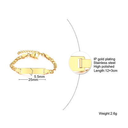 Simple Style Geometric 201 Stainless Steel Plating 18K Gold Plated Kid'S Bracelets