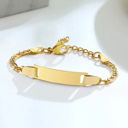 Simple Style Geometric 201 Stainless Steel Plating 18K Gold Plated Kid'S Bracelets