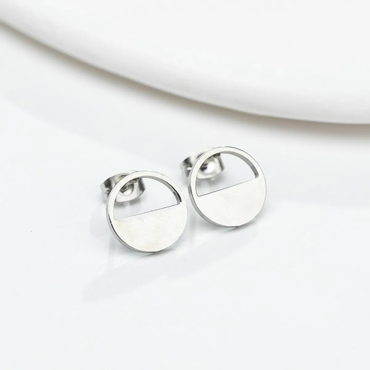 Simple Style Geometric Plating 304 Stainless Steel No Inlaid 18K Gold Plated Ear Studs