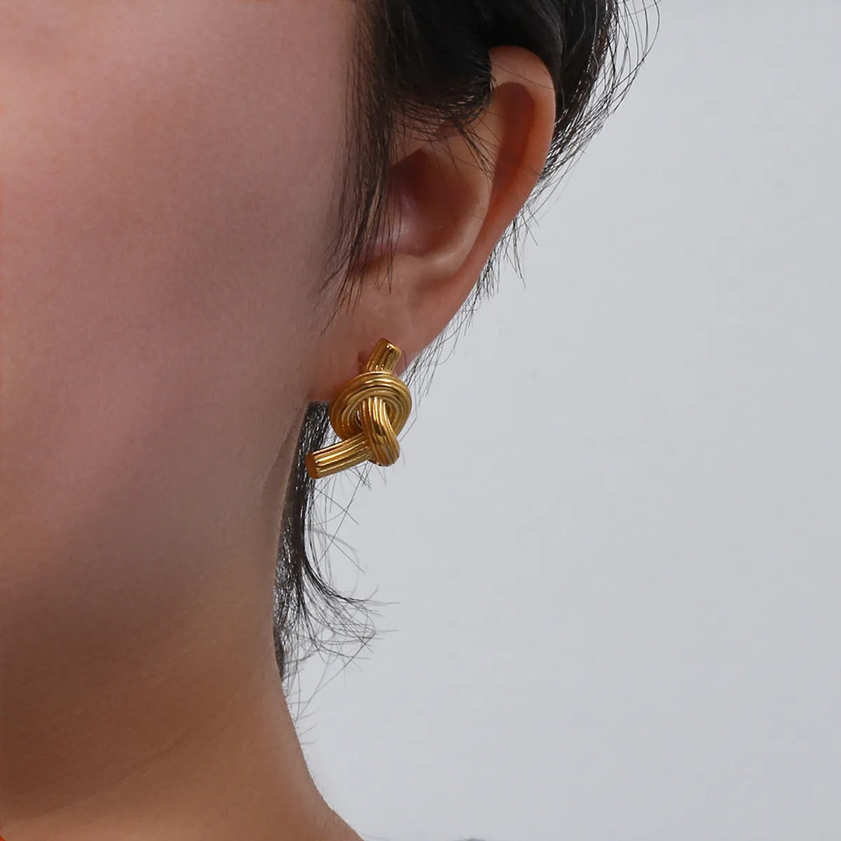 Simple Style Geometric Plating Stainless Steel Gold Plated Ear Studs