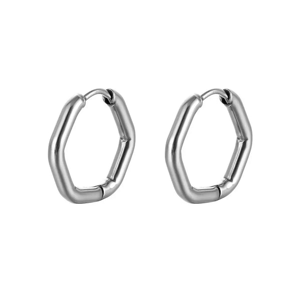 1 Piece Simple Style Geometric Stainless Steel Earrings
