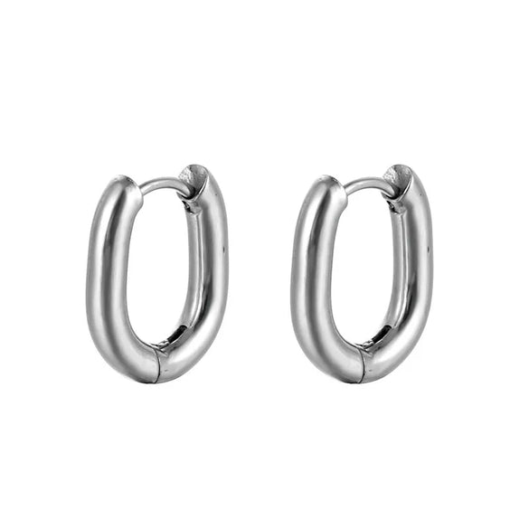 1 Piece Simple Style Geometric Stainless Steel Earrings