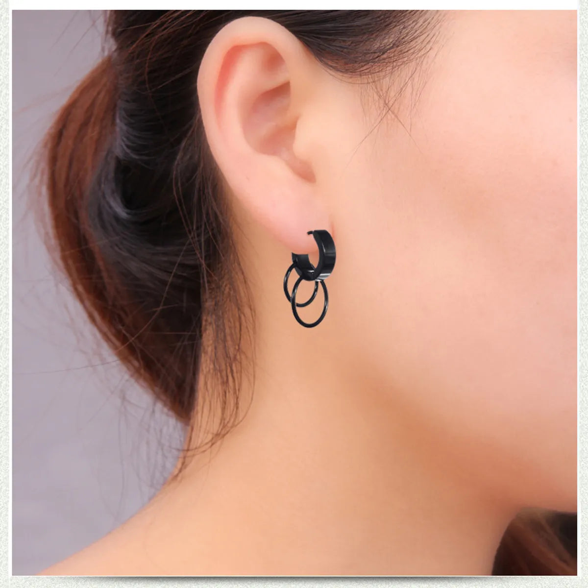 1 Piece Simple Style Geometric Plating Stainless Steel Earrings