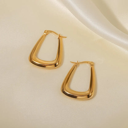 Simple Style Geometric Plating 304 Stainless Steel Earrings