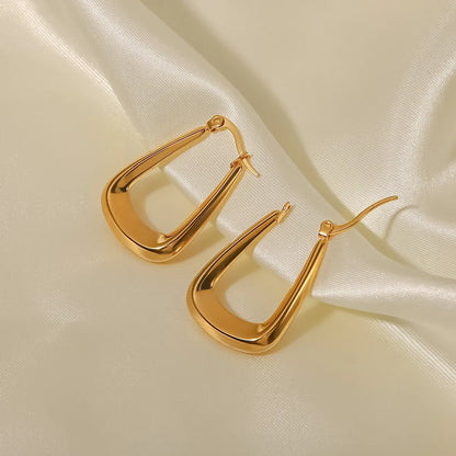 Simple Style Geometric Plating 304 Stainless Steel Earrings