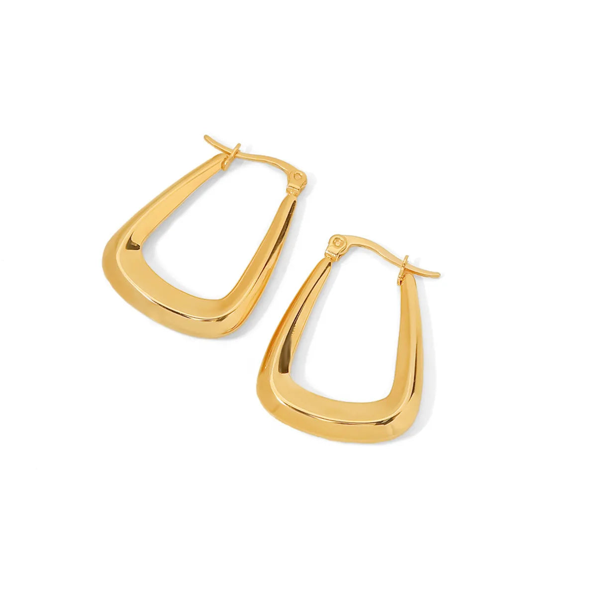 Simple Style Geometric Plating 304 Stainless Steel Earrings