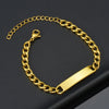 Simple Style Geometric Stainless Steel Glossy Curved Bracelet For Men And Women