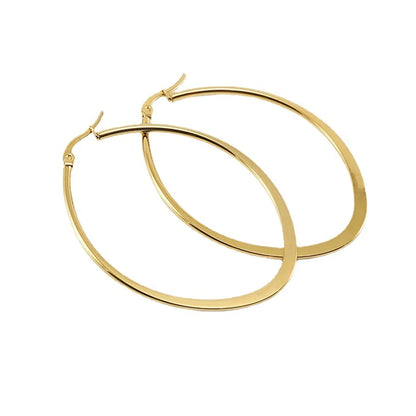 Simple Style Geometric Stainless Steel Hoop Earrings Plating Stainless Steel Earrings