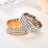 Simple Style Geometric Stainless Steel Inlay Zircon Rings 1 Piece