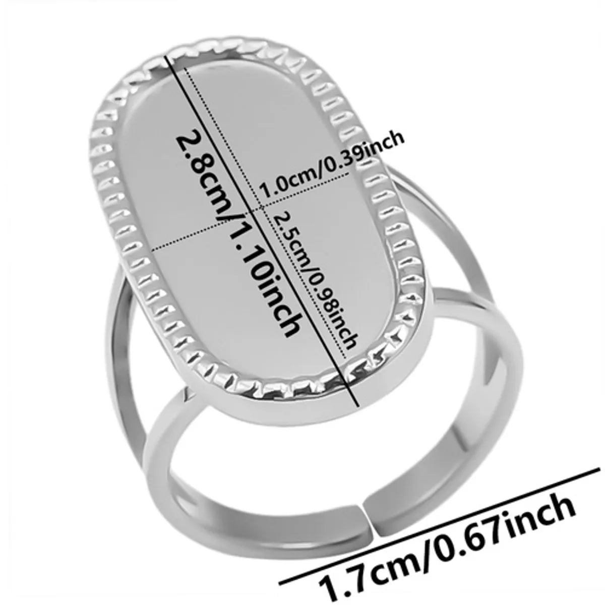 Wholesale Jewelry Simple Style Geometric 304 Stainless Steel 18K Gold Plated Irregular Open Rings