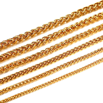 Simple Style Geometric Stainless Steel Plating Layered Necklaces