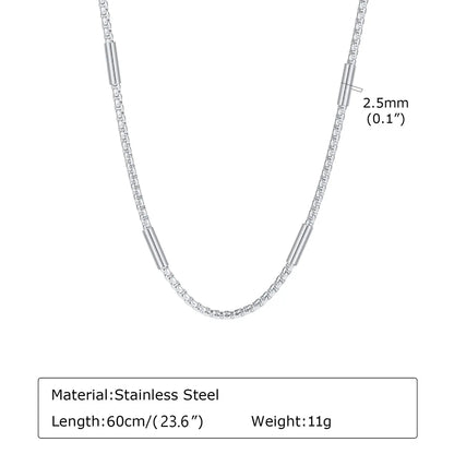 Simple Style Geometric 201 Stainless Steel Men'S Necklace