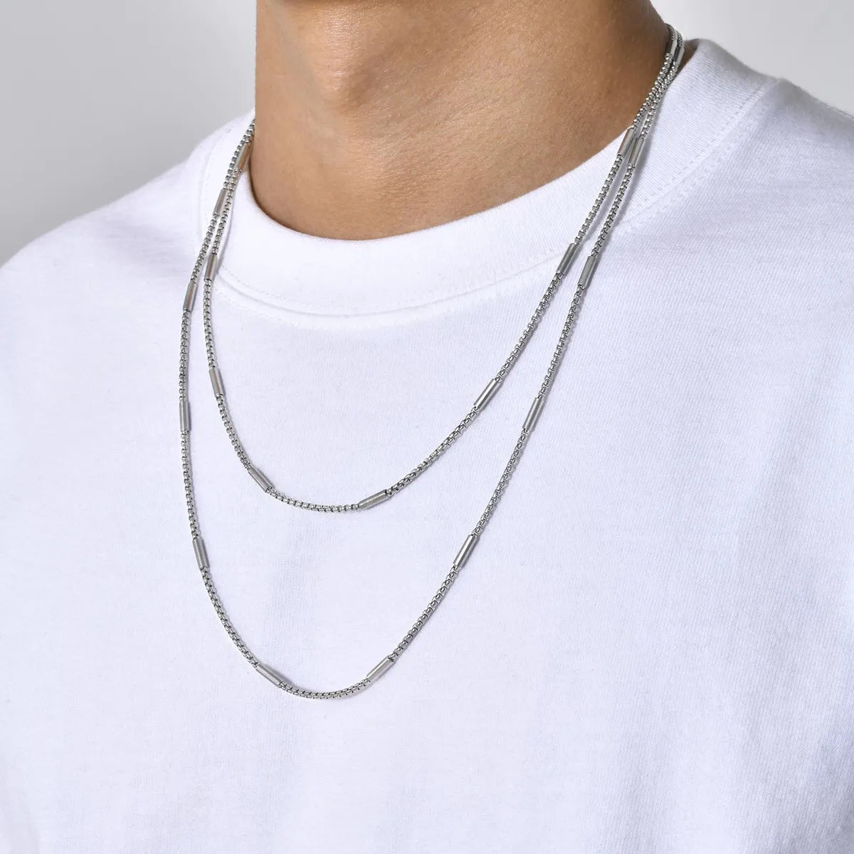 Simple Style Geometric 201 Stainless Steel Men'S Necklace