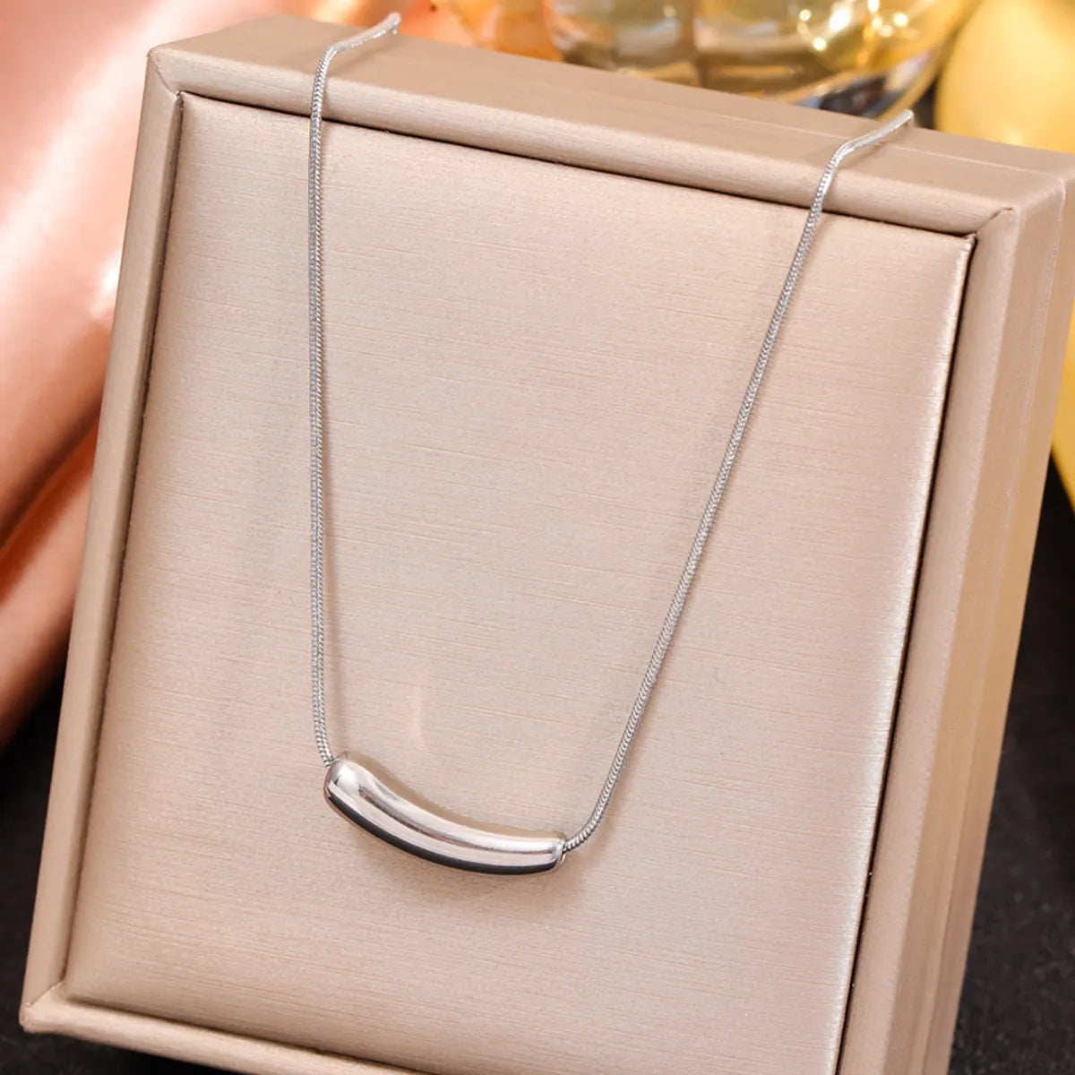 Simple Style Geometric Stainless Steel Pendant Necklace