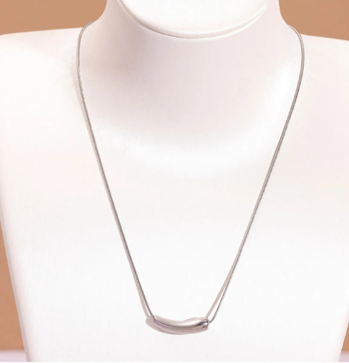 Simple Style Geometric Stainless Steel Pendant Necklace