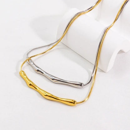 Simple Style Geometric Stainless Steel Plating 14k Gold Plated Necklace