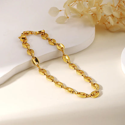 Simple Style Geometric Stainless Steel Plating 18k Gold Plated Bracelets