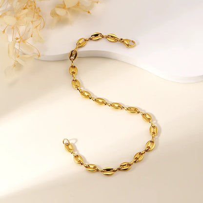 Simple Style Geometric Stainless Steel Plating 18k Gold Plated Bracelets